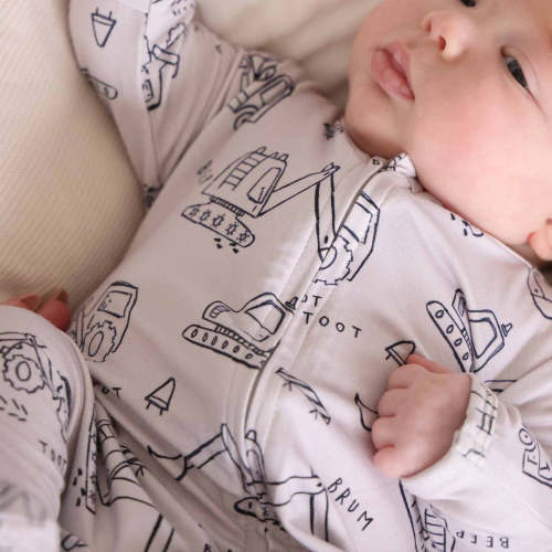 Doodle Dozers Zipper Footie