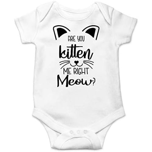 CBTwear You Kitten Me Right Meow - Baby Clothes - Funny Newborn Bodysuit Outfits for Boys and Girls