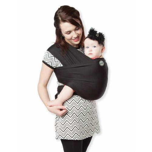Moby Classic Baby Carrier Wrap - For Newborns, Infants & Toddlers - Babywearing Wrap for Breastfeeding & Keeping Baby Close On-The-Go Black