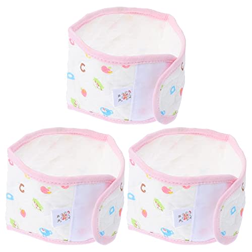 Healifty 3Pcs Baby Umbilical Hernia Belt Baby Belly Button Cord Band Infant Belly Wrap Adjustable Navel Belly Band Pink