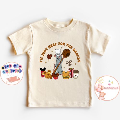 I'm Just Here For The Snacks Toddler Shirt, Disney Pixar Ratatouille Baby Bodysuit, Remy Kids Sweatshirt, Disney Family Shirt, Gift For Kids