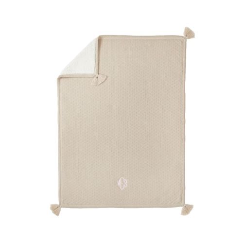 Luxe Cable-Knit Sherpa Baby Blanket