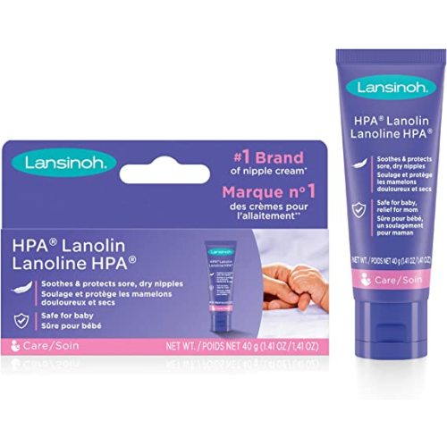 Lansinoh HPA Lanolin Nipple Cream, Safe for Baby and Mom, Breastfeeding Essentials, 40 Grams