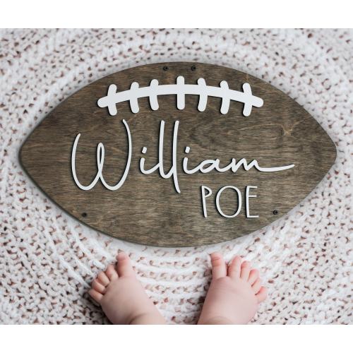 Football Nursery Name Sign l Nursery Wall Decor l Baby Gift l Sport Name Sign l Name Sign Sport l Custom Name Sign