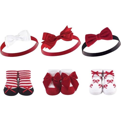 Hudson Baby Girl's Headband and Socks Giftset