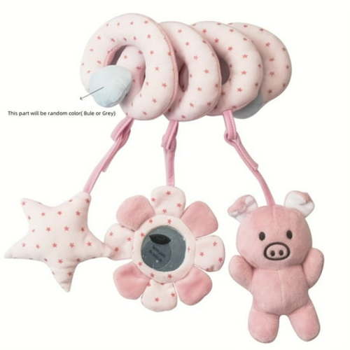 MesaSe Baby Car Seat Toys Stroller Toys Crib Toys Infant Activity Plush Toys Spiral Hanging Toys For Crib Car Seat Stroller Bassinet With Music BB Squeaker Rattles For Girls And Boys Gift