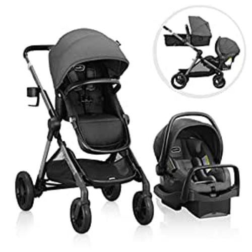Amazon.com : Evenflo Pivot Xpand Modular Travel System with LiteMax Infant Car Seat with Anti-Rebound Bar (Sabino Gray) : Baby