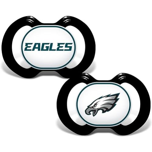 Baby Fanatic NFL Philadelphia Eagles Unisex PHE212Gen. 3000 Pacifier 2-Pack - Philadelphia Eagles, See Description, See Description