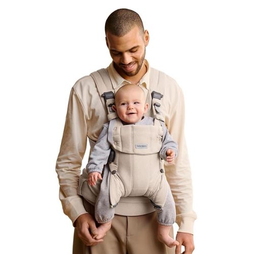 BabyBjörn Baby Carrier Harmony, Woven mélange, Light Beige | 3-in-1 Ergonomic Baby Carrier; Newborn, Facing-in, Outward-Facing, and Back Carrying Positions Supported (7-40 lbs), Newborn to Toddler