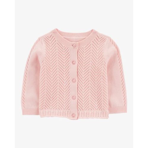 Baby Pointelle Button-Front Sweater Knit Cardigan - OshKosh | Carter's