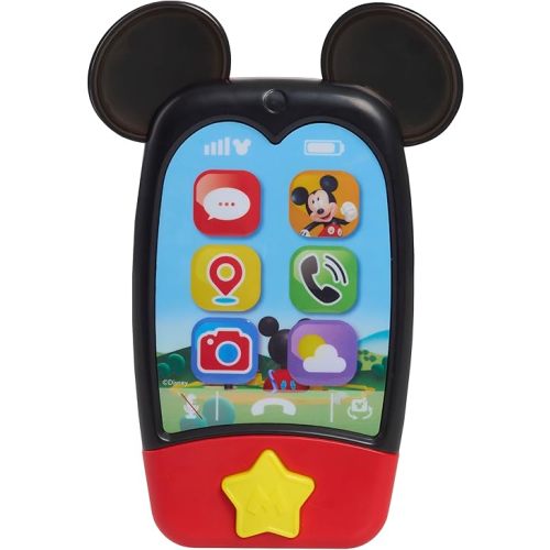 Disney Jr. Mickey Mouse Clubhouse 6-inch Mobile Phone with Lights and Sounds, Pretend Play Touchscreen Cell Phone for Kids, Travel Toy for Fans, Boys, Kids, Ages 3 and Up by Just Play