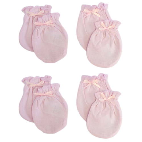 Bambini Newborn Pink Mittens, 4pk (Baby Girls)