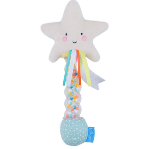 Taf Toys Star Rainstick Rattle, Musical Shake & Rattle Rainmaker Toy, Musical Instrument for Babies and Toddlers for Sensory and Motor Skills Development