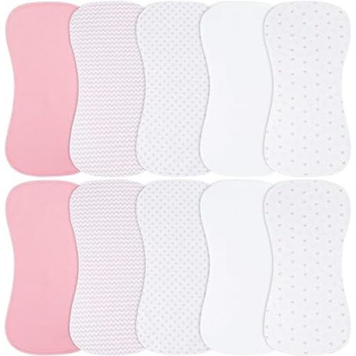 10-Pack Burp Cloths for Baby Boys and Girls - Organic Baby Burp Cloth,Baby Washcloths, Burp Rags, Large Neutral Burp Clothes for Newborn