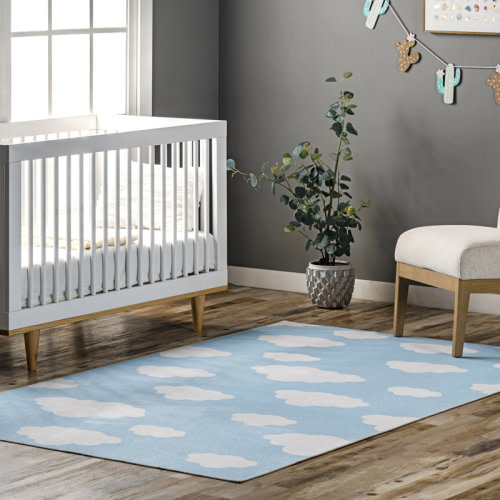 Wade Logan® Beeville Graphic Machine Washable Area Rug for Living Room Bedroom Dining Room Nursery Kitchen | Wayfair
