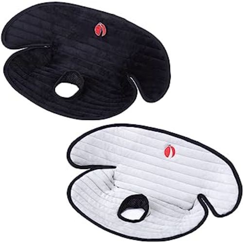 Baby Piddle Pad Car Seat Liner,Potty Training car seat Protector with Waterproof Liner for Child Safety Car Seat Stroller and Dinner Chair,Machine Wash and Dry (Plus-Black+Grey 2Pcs)