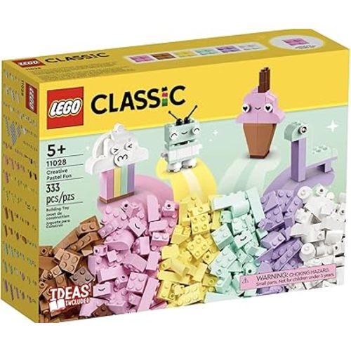 LEGO® Classic Creative Pastel Fun 11028 Building Toy Set; Colourful, Imaginative, Playful Learning for Kids Aged 5+