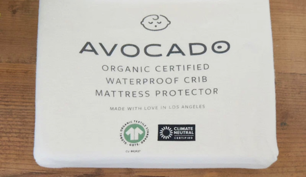 Organic Waterproof Crib Protector Pad | Avocado Green Mattress