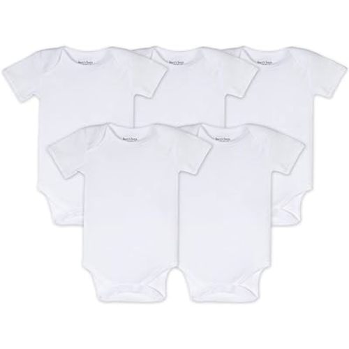 Burt's Bees Baby Organic Cotton Bodysuits – Baby Boy & Girl Short and Long Sleeve One-Pieces, 5-Pack