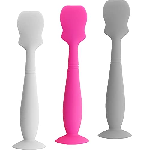 Diaper Cream Spatula Applicator for Baby Butt,3 Pack Baby Paste Spatula Diaper Cream Brush Large Size Soft Silicone Diaper Rash Cream Applicator (Blue,Grey,Pink)