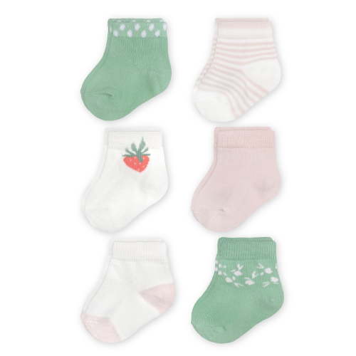 Carters Child of Mine Newborn Girls Crew Socks - 6-Pack