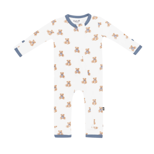 Zippered Romper in Teddy Bear