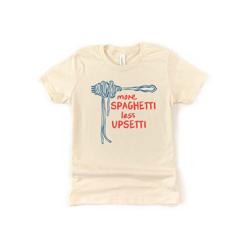 Pasta Shirt, Spaghetti T Shirt, Kids, Youth Sizes, Food Shirts for Children, Pasta Lover, More Spaghetti Less Upsetti, Funny Tshirt, Silly