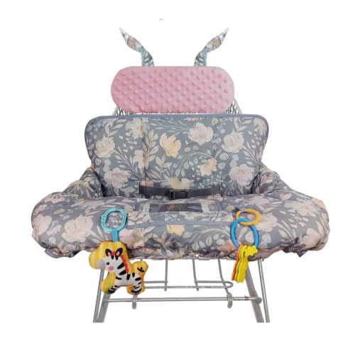 ICOPUCA Shopping Cart Cover for Baby, 2 in 1 cart Cover for Babies N high Chair Cover, Padded Grocery cart seat Cover for Baby Girl boy, with Extra Detachable Cushion, Universal fit; Patent Design