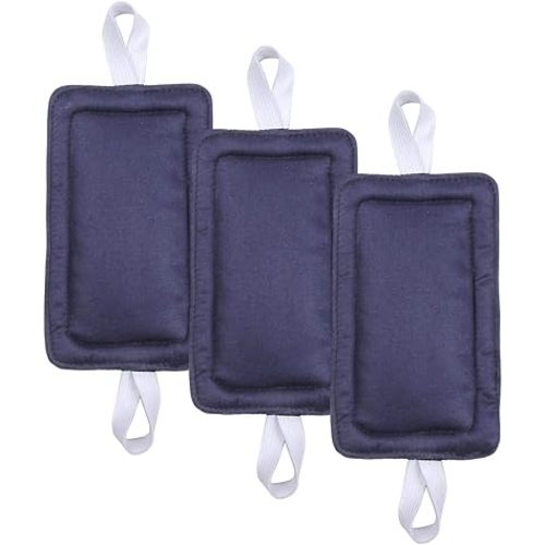 Door Silencer Door Jammer Door Closer Cushion Nursery Door Silencer Door Latch Cover 3 Pack for Noise Reducing Quiet Doors Baby Toddler Safety 3.25 x 5.5 Inch (New Navy Blue)