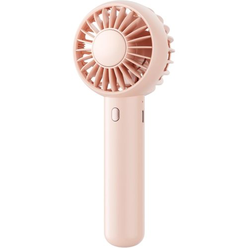 Gaiatop Mini Portable Fan, Small and Powerful, Cute Design 3 Speed Personal Handheld fan and Desktop with Base, Lightweight USB Rechargeable for Travel Lash Makeup Girl Women Summer Gift Pink