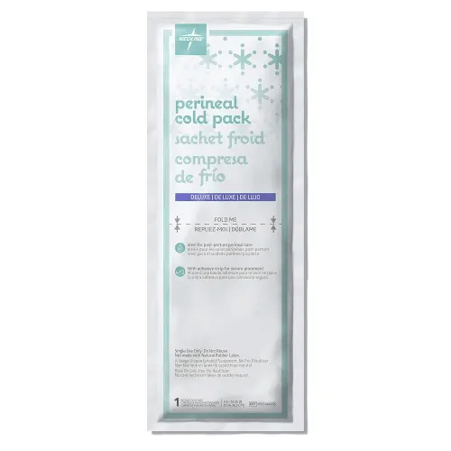 Medline Deluxe Perineal Cold Packs with Adhesive Strip, 4.5" x 14.25", Pack of 24, Ideal for Postpartum Perineal Care