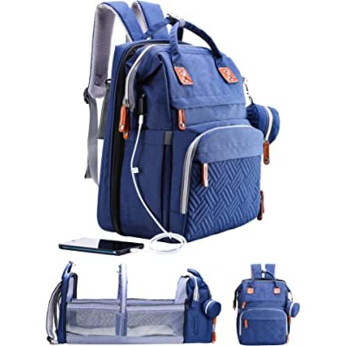 ISMGN Diaper Bag Backpack, Large Diaper Bag, Multifunctional Diaper Bag, Navy Blue