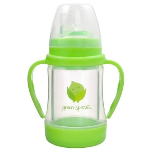 Green Sprouts Glass Sip & Straw Cup