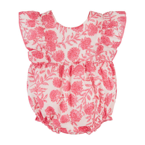 Ruffle Block Print Baby Bubble | Mud Pie