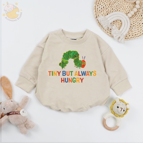 Tiny But Always Hungry Baby Romper, Cute Caterpillar Toddler, Funny Baby Outfit, Bookish Baby Bodysuit, Storybook Baby Gift Baby Shower Gift