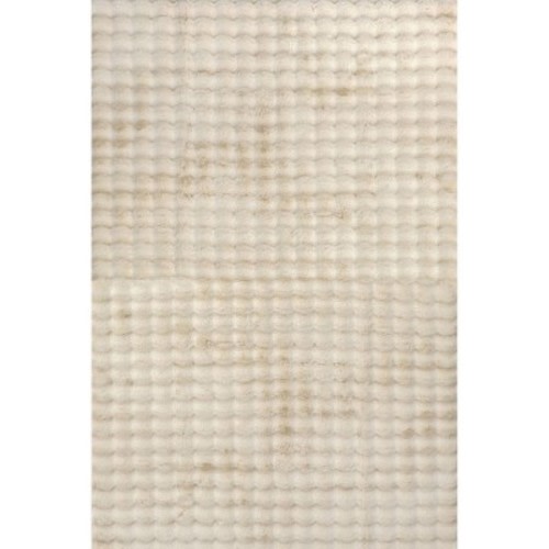 Nuloom Jeni Cozy Plush Solid Faux Rabbit Pet Friendly Premium Machine Washable Area Rug, 5' x 8', Beige
