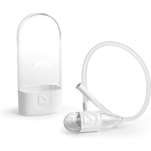 Munchkin® ClearNose™ Baby Nasal Aspirator - No Filters Needed, Gentle Nose Sucker for Baby Snot, Clear/White