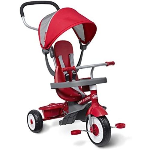 Radio Flyer 4-in-1 Stroll 'N Trike, Red Toddler Tricycle for Ages 1 Year -5 Years, 19.88" x 35.04" x 40.75"