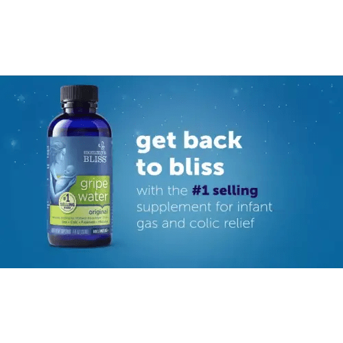 Mommy's Bliss Gripe Water For Babies With Gas, Colic Or Stomach Discomfort - 4 Fl Oz