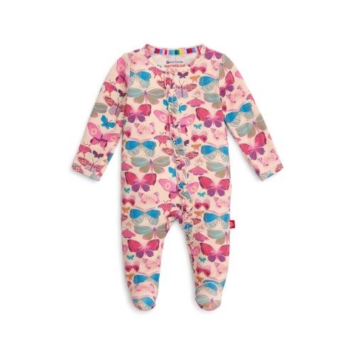All A-Flutter Butterfly Print Footie, 0-3M