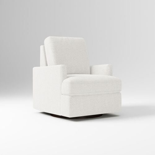 Haven Swivel Glider Recliner Manual Performance Chunky Boucle White