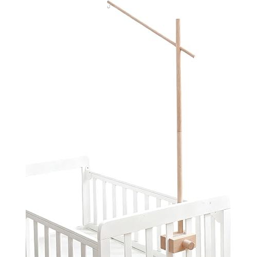 Baby Crib Mobile Arm,33.5in HBM Wooden Mobile Arm for Crib Mobile Hanger for Crib Baby Girl Nursery Decor