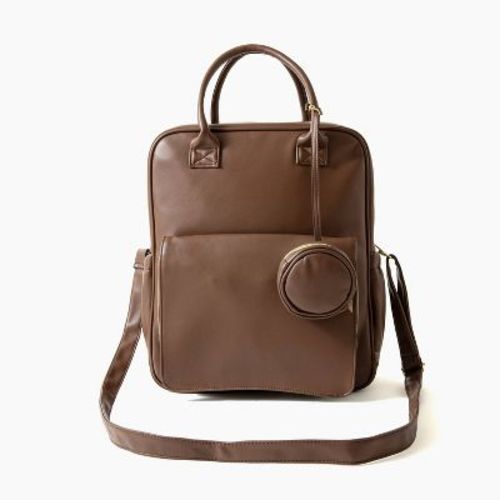 Picolette by Olivia Culpo Large Solid Backpack Diaper Bag - Chocolate
