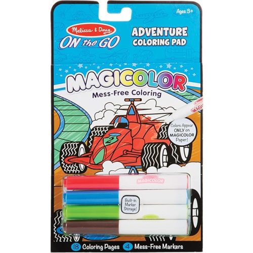 Melissa & Doug On The Go Magicolor Coloring Pad: Adventure - 18 Coloring Pages and 4 Markers