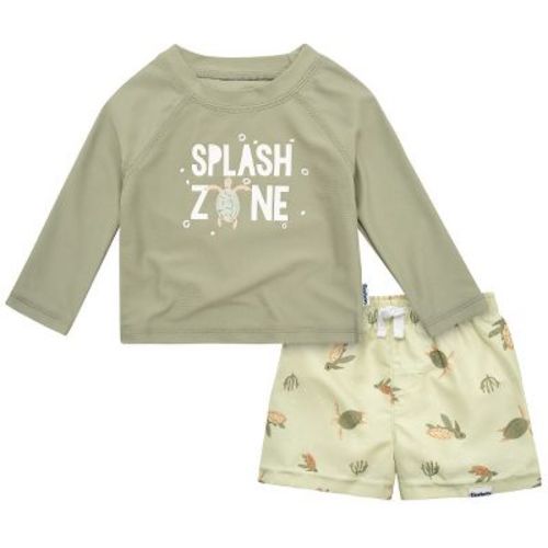 Gerber Baby And Toddler Boys' Long Sleeved Rashguard Swimsuit Set - Suns - 0-3 Months - 2-piece