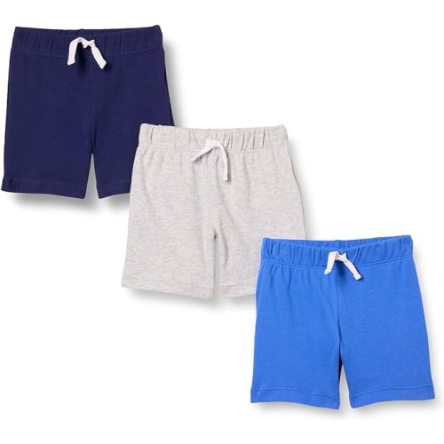 Amazon Essentials Unisex Babies' Cotton Pull-On Shorts, Multipacks 0-3 M