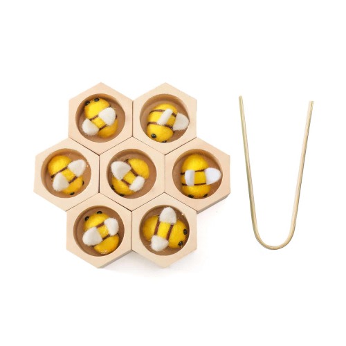 Wooden Beehives Sorting Game