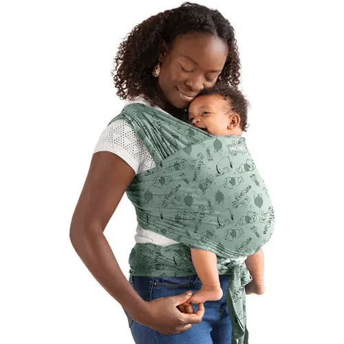 Moby Baby Wrap Carrier Featherknit for Newborns to Toddlers (8-33lbs), Infant Sling Carrier, Lightweight & Hands Free Design, Adjustable for All Body Types (Disney's Hundred Acre Woods Adventures)