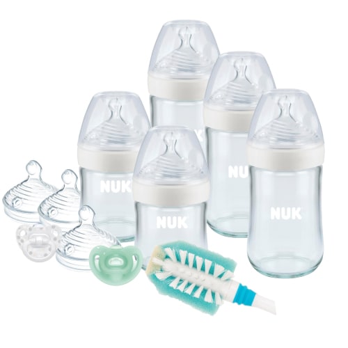NUK Simply Natural Glass Bottles Gift Set, Clear