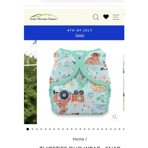 Thirsties Duo Wrap two-sized cloth diaper cover